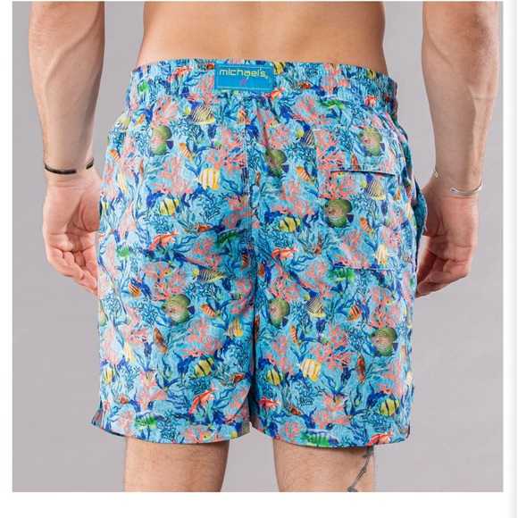 Men's School of Fish Swim Trunks - Picture 2 of 7